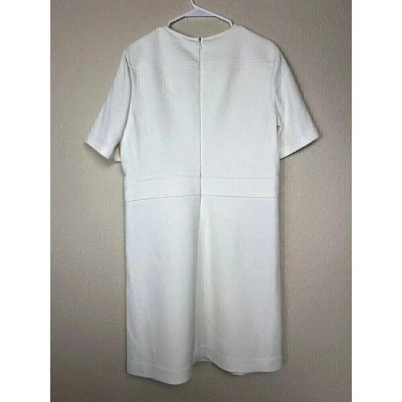 Tory Burch Crepe Ruffle Placket Dress in New Ivory Womens Size 10 NWT Formal - Picture 9 of 15